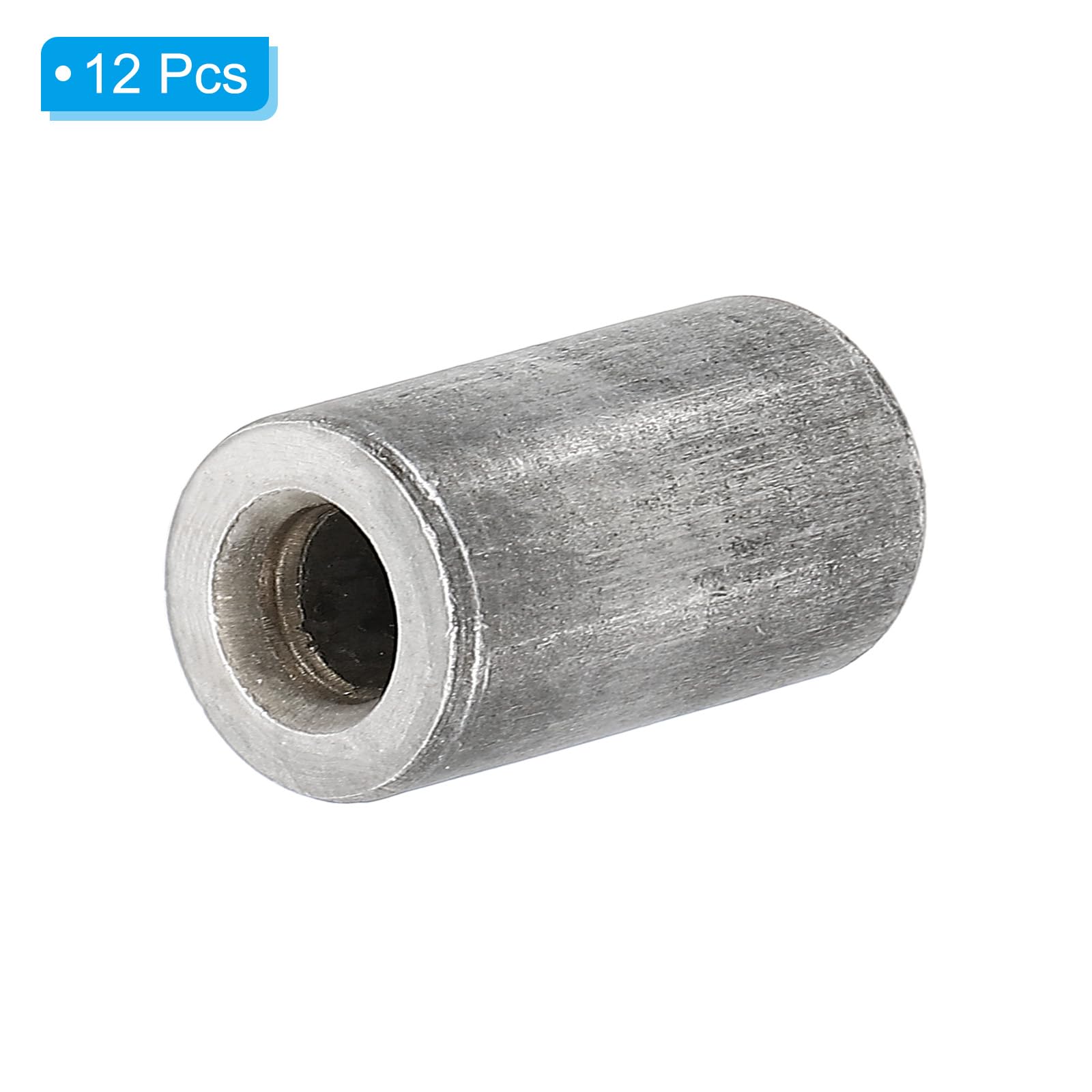 PATIKIL M6 Steel Spacers, 12 Pcs Metal Spacers Steel 6.2mm ID x 12mm OD x 17mm L Carbon Steel Spacer Screw Standoff Round for 1/4in or M6 Screw Bolts - Image 3