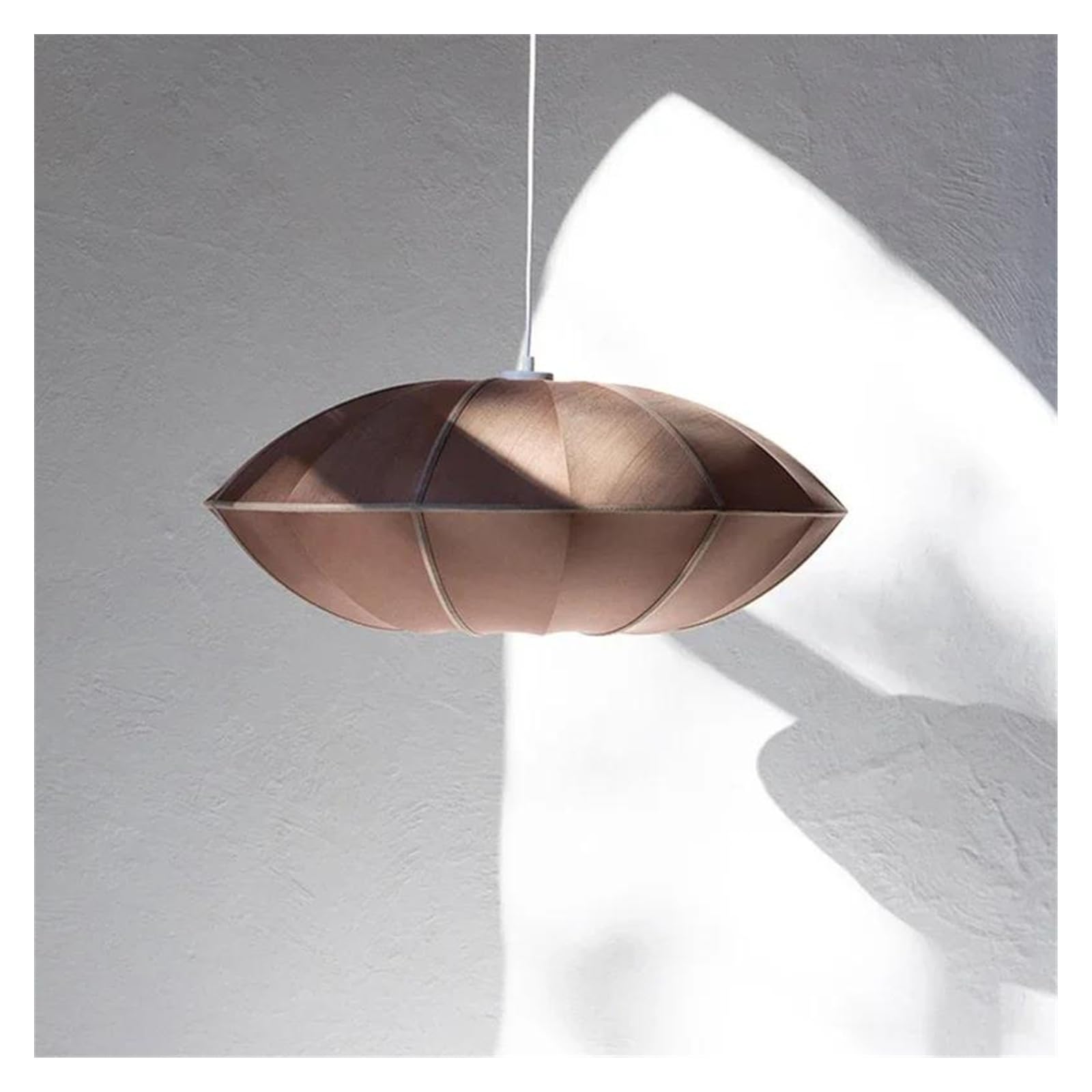 HYJAUSXB Nordic Medieval Chandelier Living Room Home Decoration Japanese Style Bedroom Wabi-sibi Lantern Silk Zen Pendant Light LED(B-D50cm)