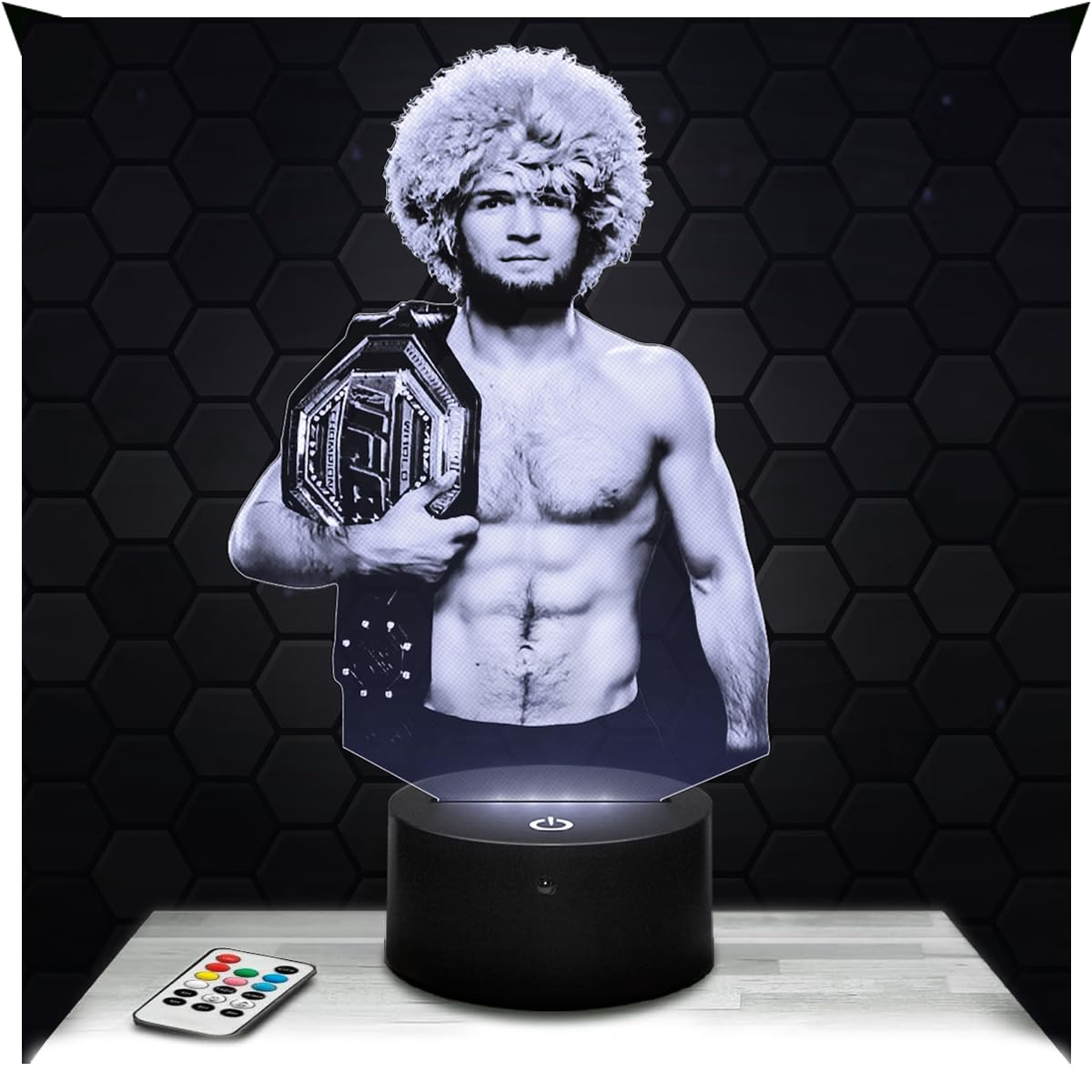 Lampephoto.fr - Khabib Nurmagomedov The Eagle MMA 3D Lamp Decoration Mixed Martial ArtS. Gift idea for Men Khabib Nurmagomedov The Eagle MMA Adult Night Light Room Decor, Original Christmas, Gift Idea