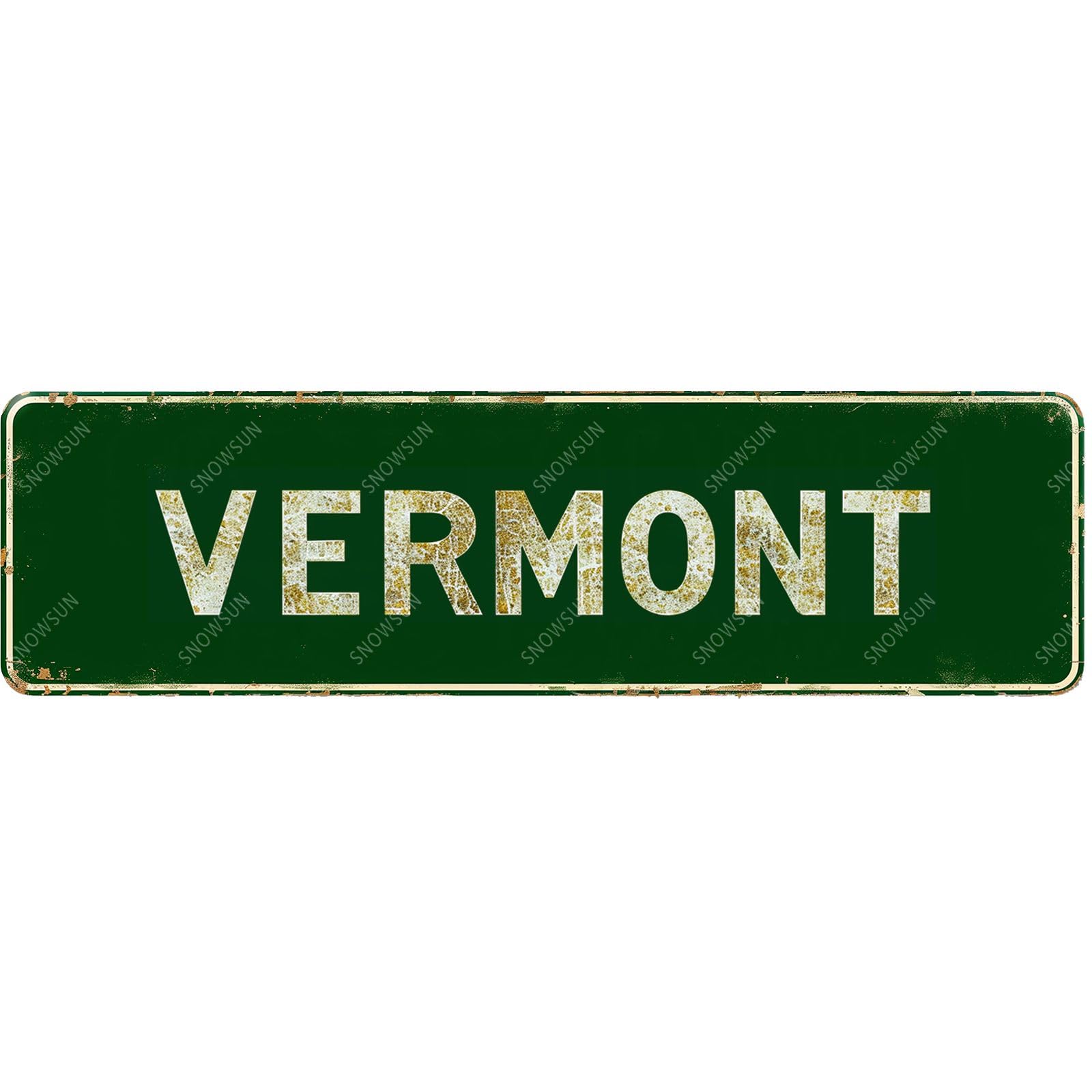 Vermont Street Sign Vintage Tin Signs Art Plaque for Home Office Bar Garden Cafe Yard Garage 4x16 Inch