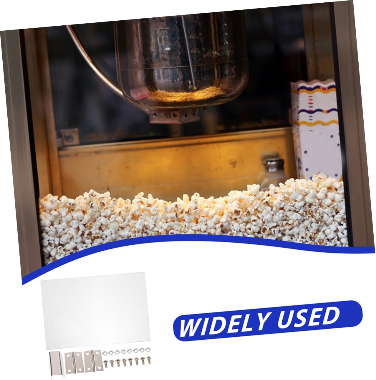 2pcs Clear Panel for Commercial Popcorn Machine Door Replacement Parts for High Usage Settings Enhanced Safety Professional Look