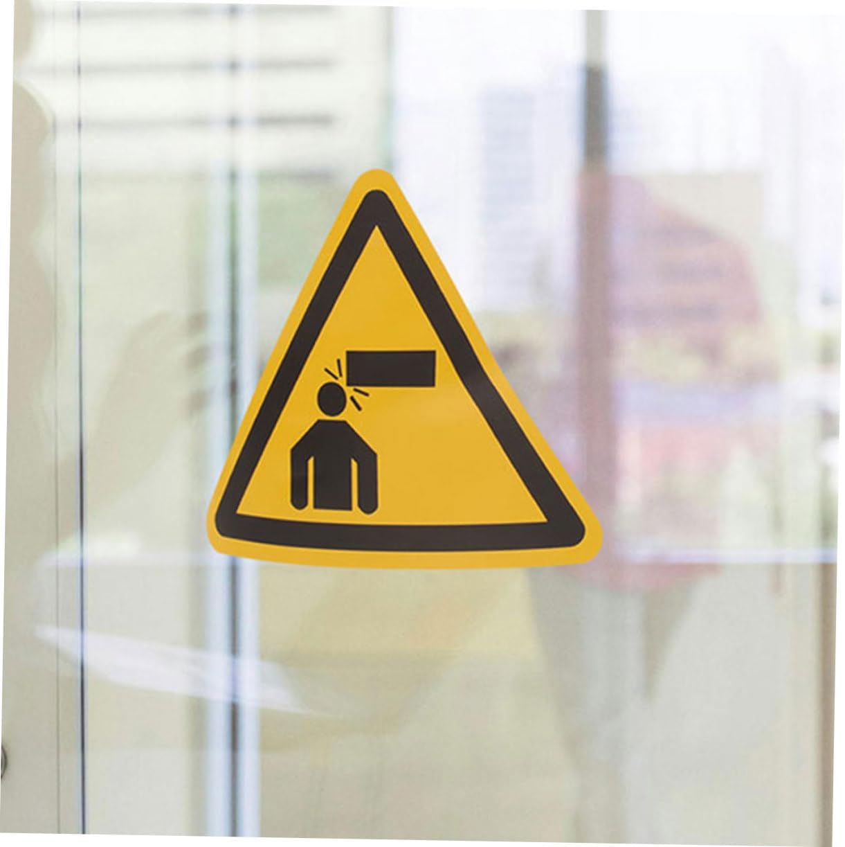 Triangle Watch Your Head Warning Sign Stickers for Machine Equipment 4pcs