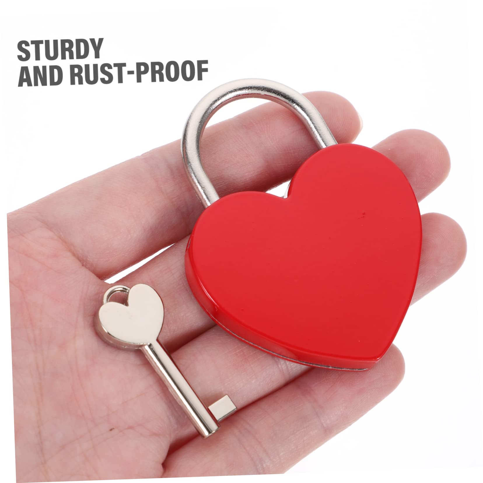 Gadpiparty 10pezzi Piccolo Lucchetto Forma Di Cuore Con Chiave Serratura Per Valigia Diario e Borse Romantico Per Occasioni Speciali