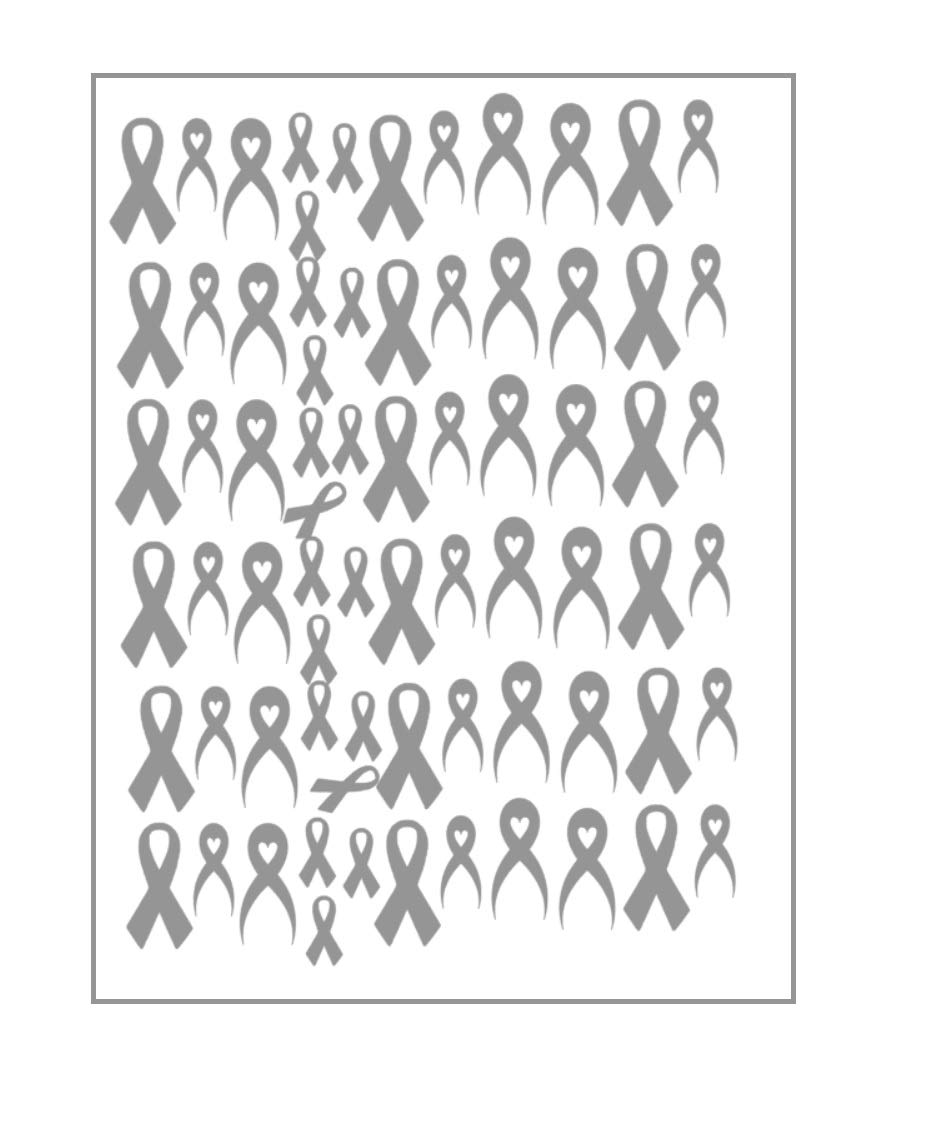 Parkinsons Awareness Collection… (Parkinsons Awareness Grey Ribbon Nail stickers)