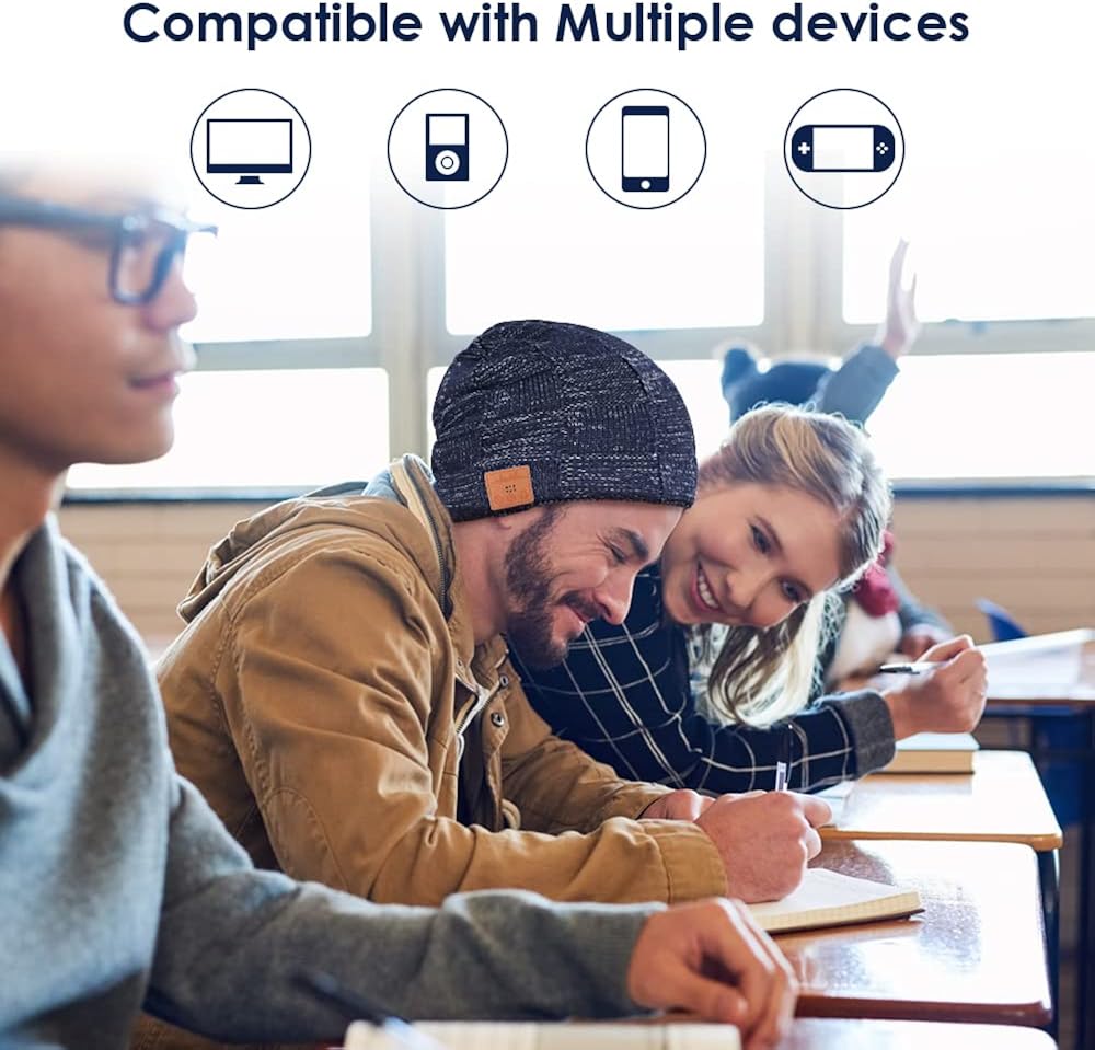 HANPURE Bluetooth Beanie Gifts for Men Bluetooth Hat, Christmas Stocking Stuffers Electronic Tech Gifts for Women Teens