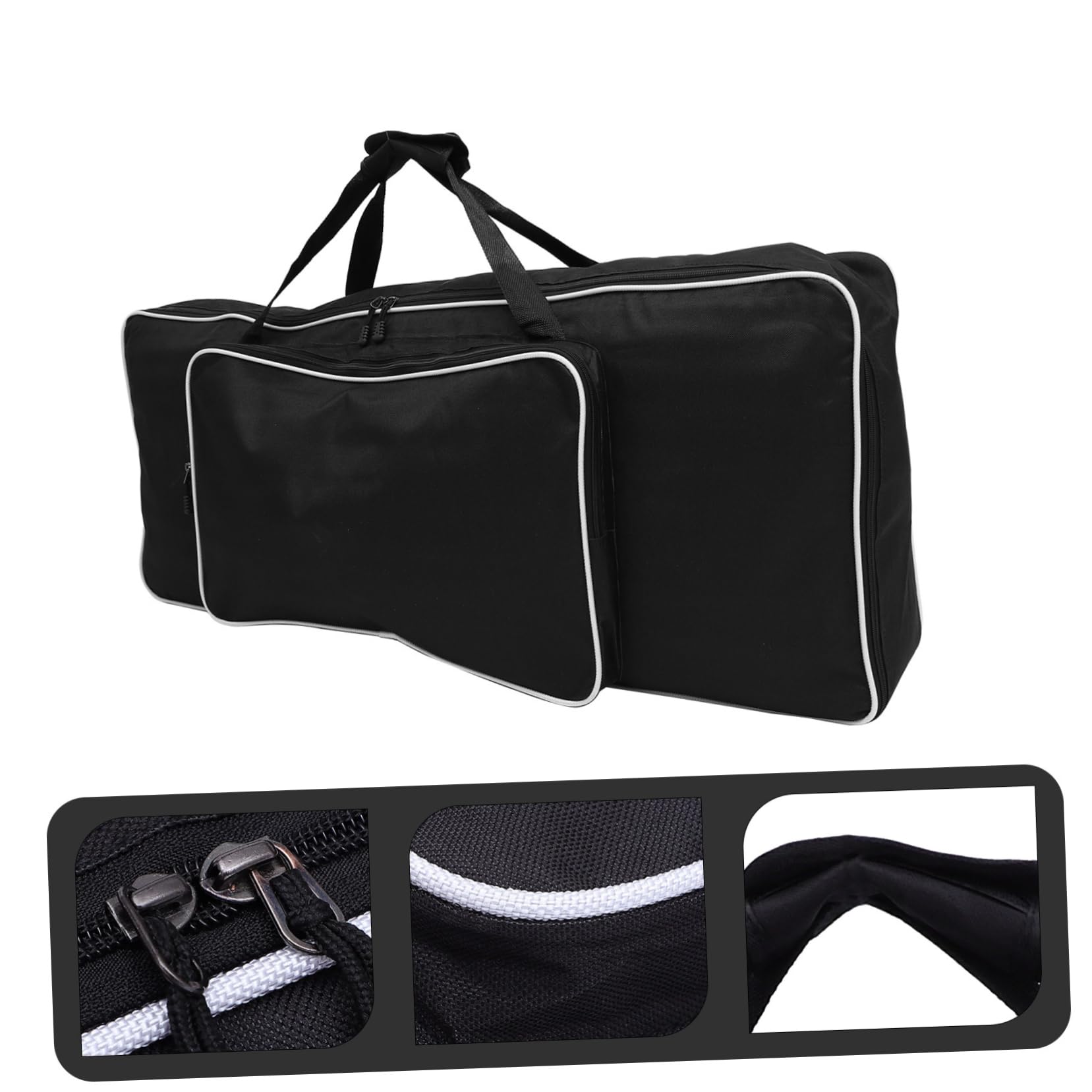 Kisangel Borsa Per Tastiera Elettronica 61 Tasti Imbottita Oxford Cerniera Bidirezionale e Protezione Imbottita Per Trasporto Pianoforte Elettrico Uso Esterno