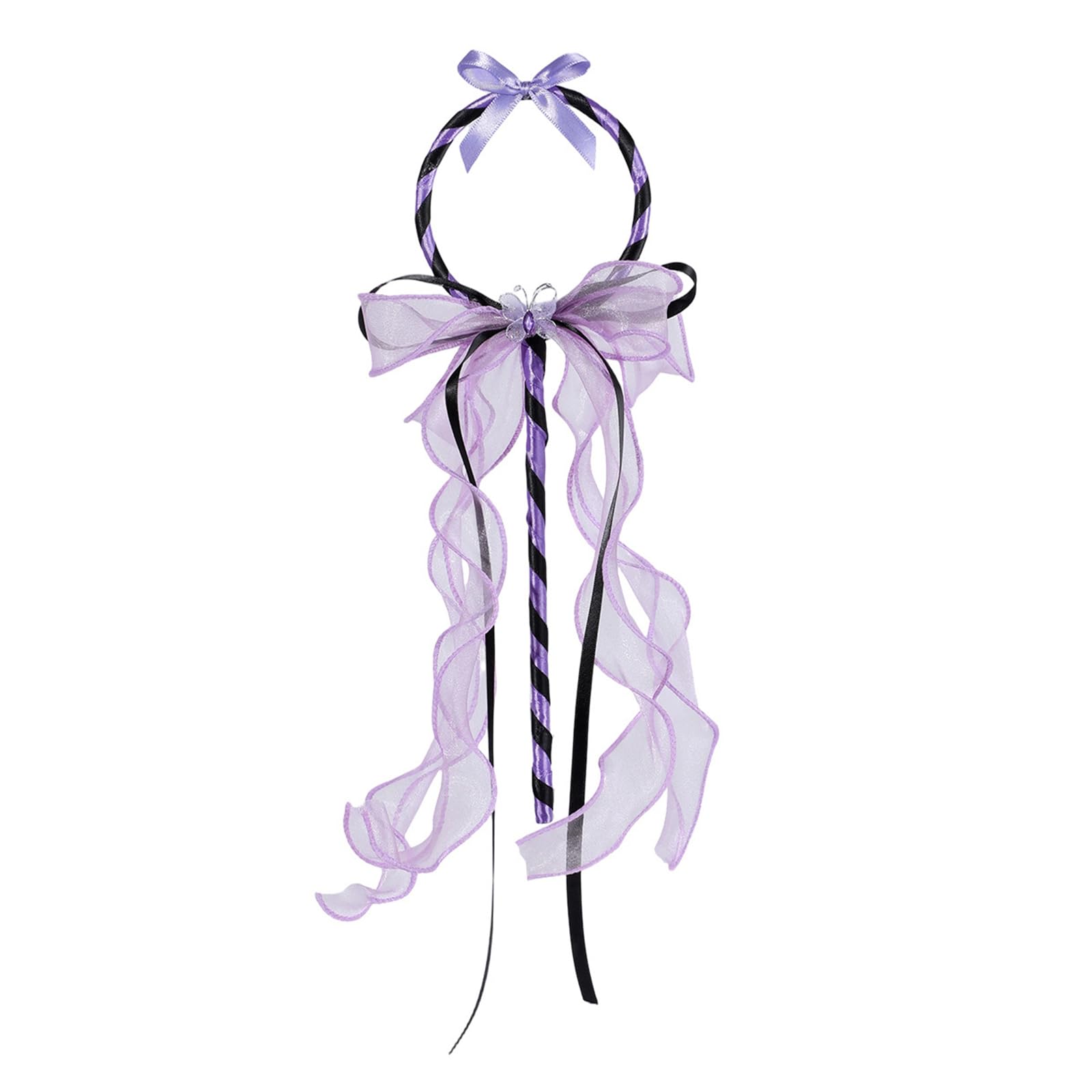 Carotoe Light Purple1 Wand With Artistic Butterflies Suitable For Stage Shows Kids Conjuring Stick