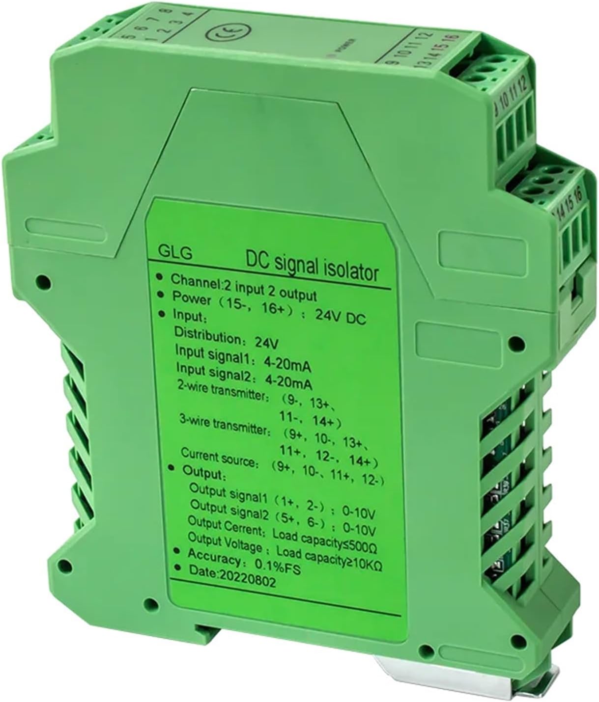 1PCS RS485 4-20mA Signal Isolator 1 in 1 Out 0-10V to RS485 0-10V to 4-20mA Signal Converter Isolator DC24V 4-20mA Signal Isolator(Input 0-5V_Output RS485_DC24V)