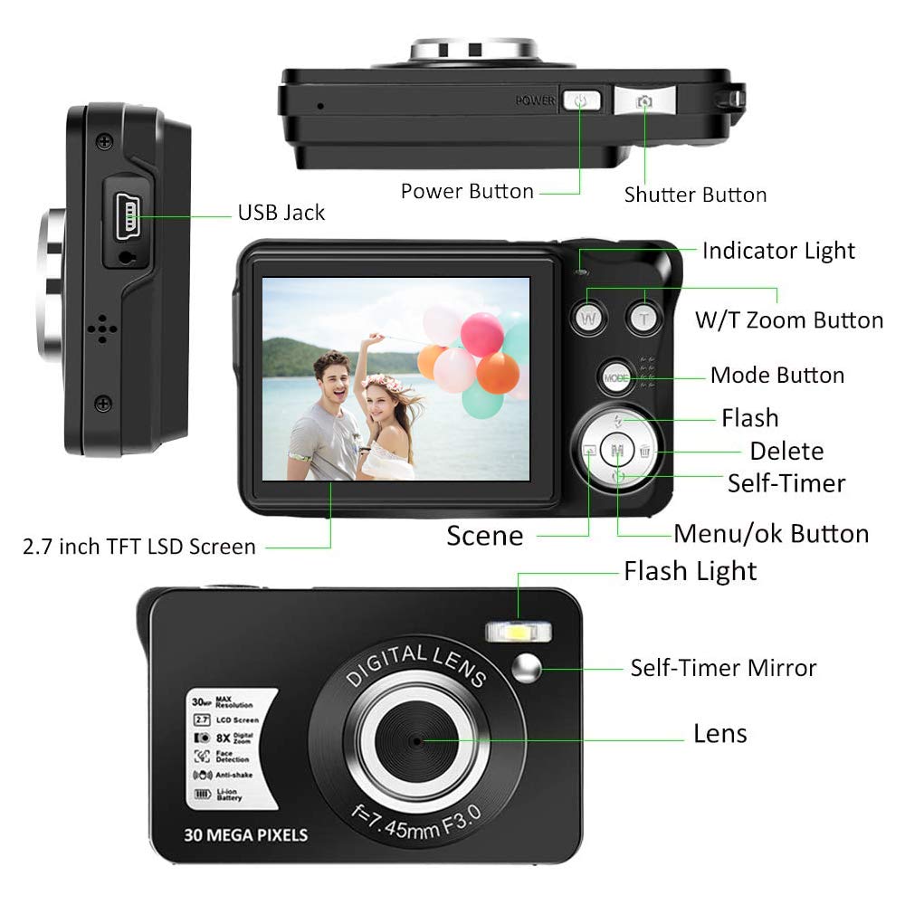 デジタルカメラ hanana Amazon | デジタルカメラDigital Camera 44 Mega Pixels Small