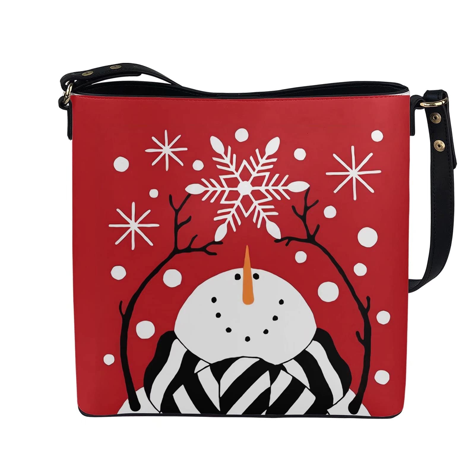 chaqlin Torby crossbody torba wiaderkowa damska damska torebka na ramię skóra PU podróżne zakupy praca torby kurierskie, Bałwan, Rozmiar Uniwersalny