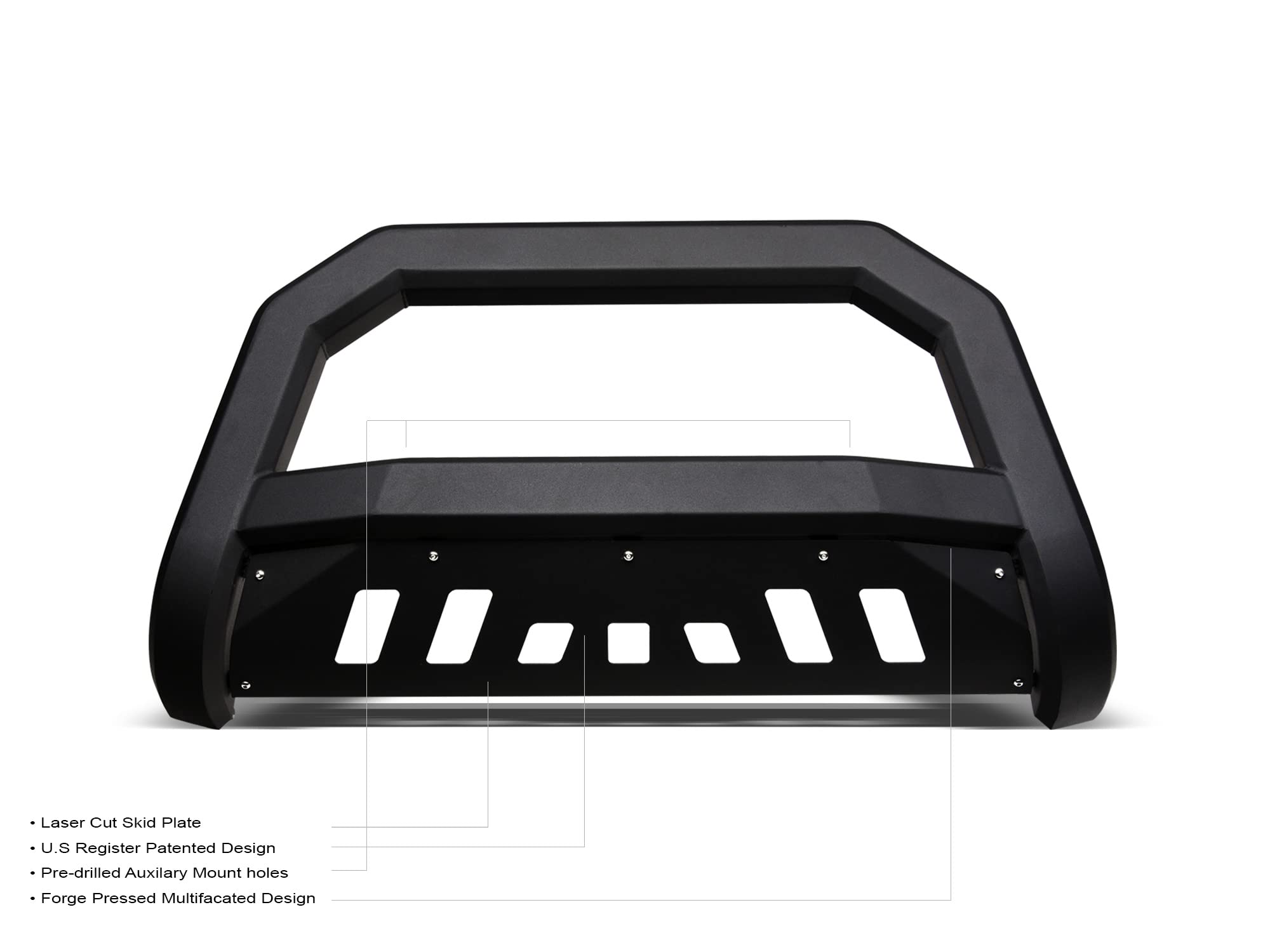 Amazon.com: Armordillo 8714676 AR Series Bull Bar - Matte Black