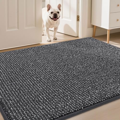 JSEI Dirt Trapper Door Mat 36"x60" Non-Slip Washable Entrance Mat, Dog Doormats, Absorbent & Fade-Resistant Floor Mats, Low Profile Welcome Mats for Entryway, Front Door, and Inside Entrance