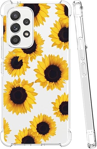 Miniatura 9 de Yerebel Funda para Galaxy A53 5G, Samsung A53 5G SM-A536U, bonita funda transparente flexible de TPU suave funda de silicona para Samsung Galaxy A53