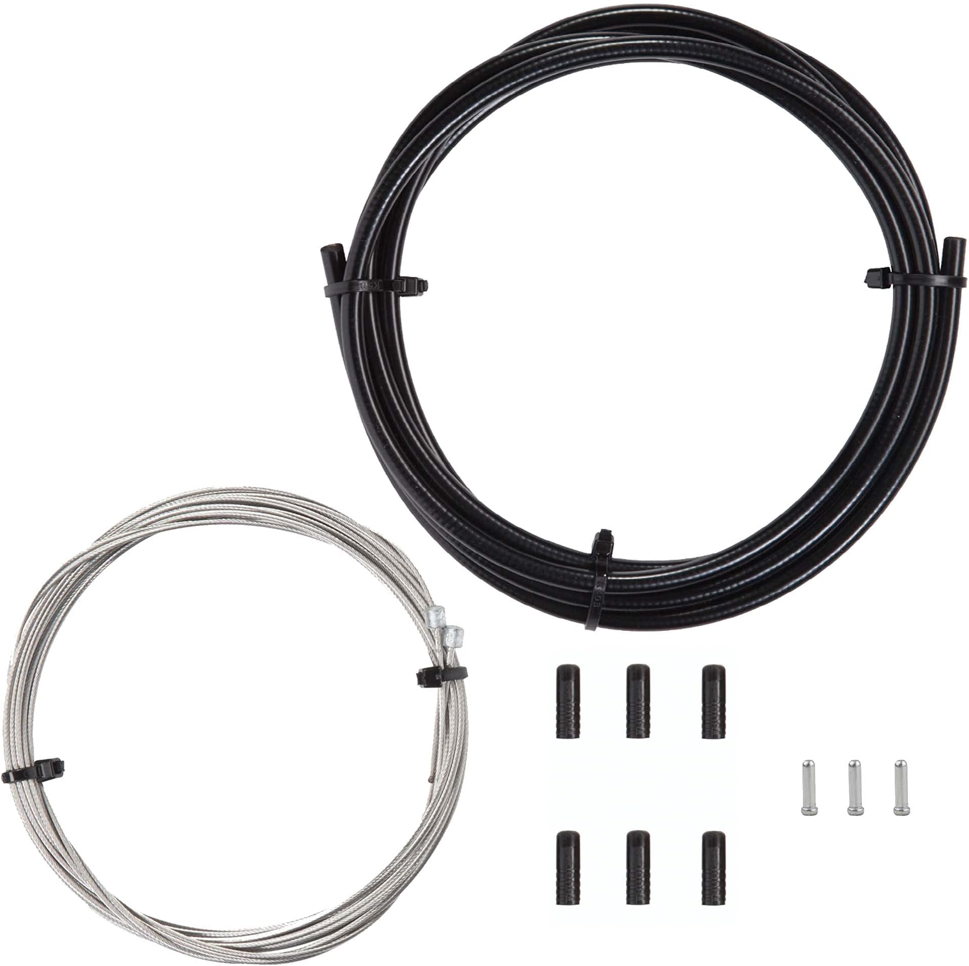 Vitel CyclesShift Cable Kit Front and Rear Set with Black Housing for Shimano/Sram Mountain | Hybrid | Road Bike