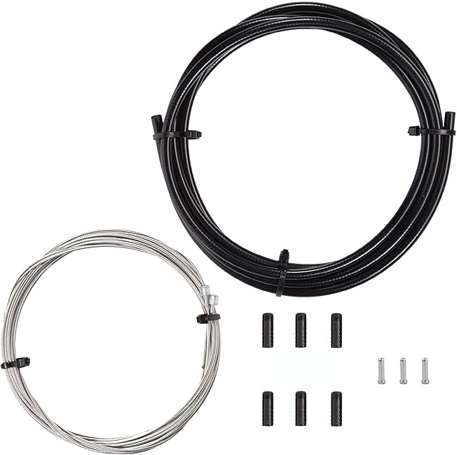 Vitel Cycles Shift Cable Kit Front and Rear Set with Black Housing for Shimano/Sram Mountain | Hybrid | Road Bike