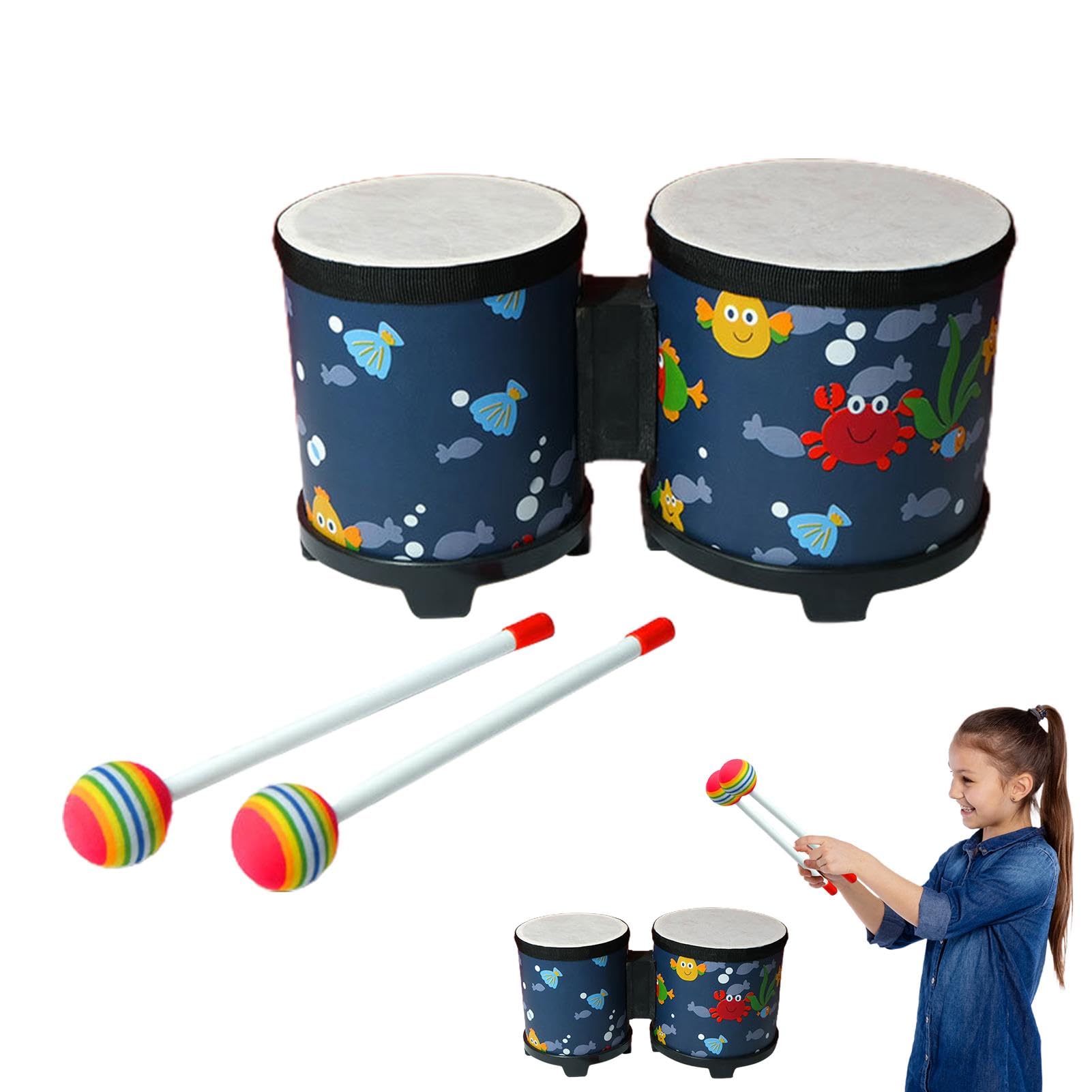 Amazon | キッズボンゴドラム 手作りの音楽玩具 木製ドラム