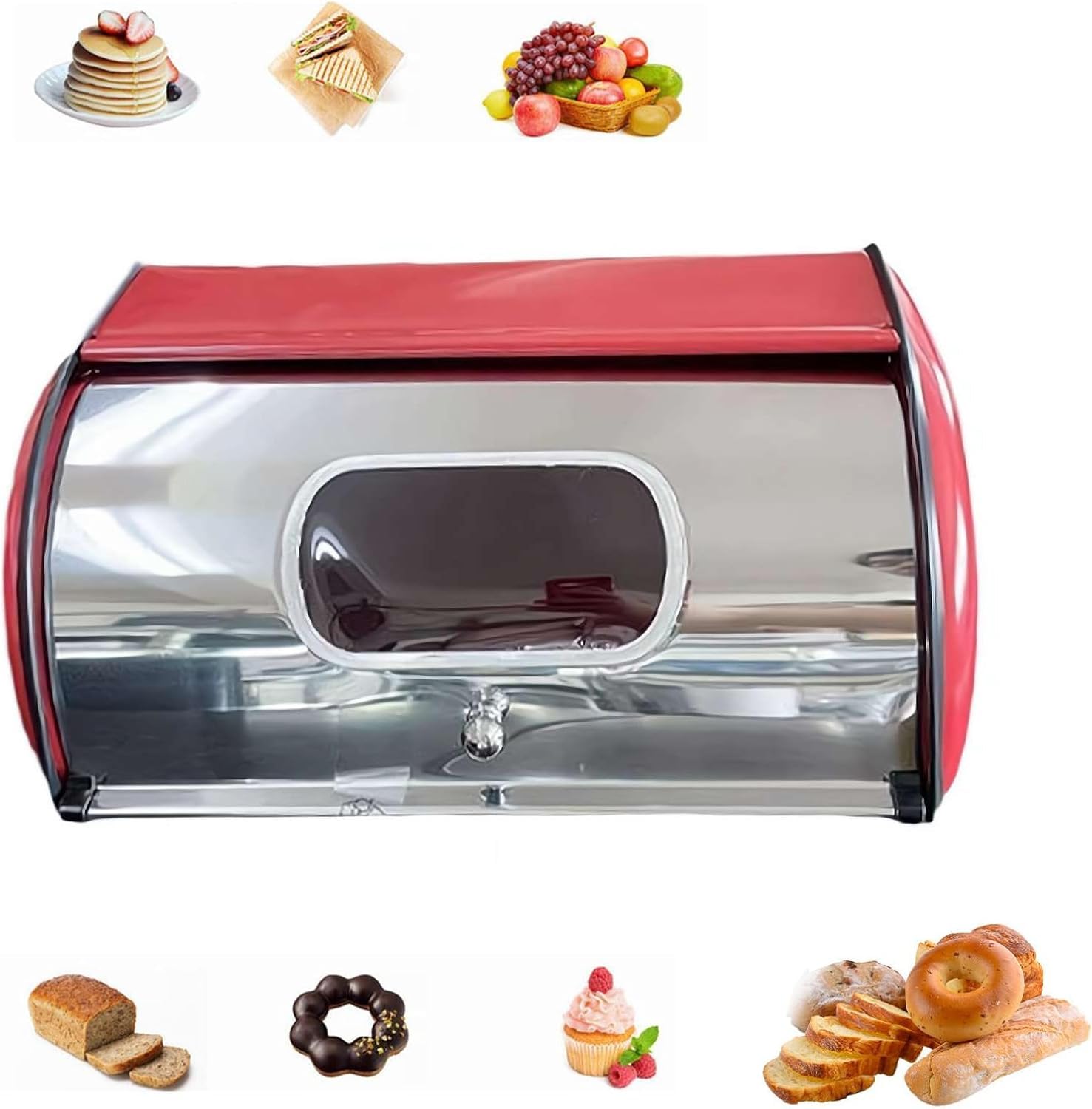 Panera rosa rústica Red One Size de encimera para panes y pasteles