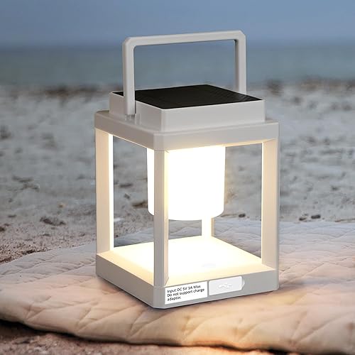Miniatura 9 de Linterna Solar de Mesa para Exteriores: Luces LED Colgantes Portátiles - Luces Decorativas Impermeables para Patio y Camping