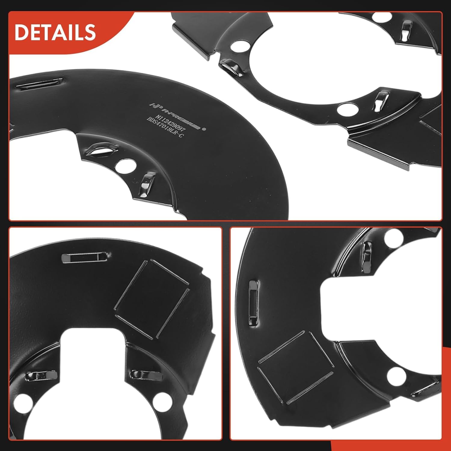 A-Premium Front Side Brake Dust Shield Compatible with Chevrolet & GMC Models - Silverado Sierra 1500 HD 2005-2006, Silverado Sierra 1500 HD Classic 2007, 2-PC Set