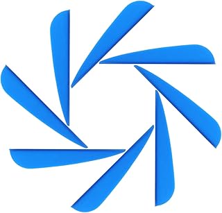 M.SJUMPPER ARCHERY Arrows Vanes Fletches 3 Inch Plastic TPU Fletching for Hunting Targeting Arrow (51 Pack) (Blue)