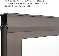 Vista 5 de Basco Deluxe - Puerta corrediza para ducha con marco, 38-40 pulgadas de ancho x 68 pulgadas de alto, vidrio templado oscuro, bronce aceitado