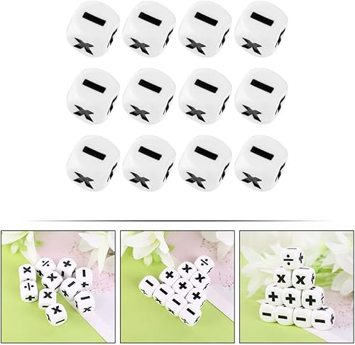 Miniatura 5 de Toyvian 36pcs Matemáticas Niños Signo Herramientas Dados Aula Juegos de Enseñanza Divertido Aprendizaje Matemáticas Menos Juegos Juguete Más Dados