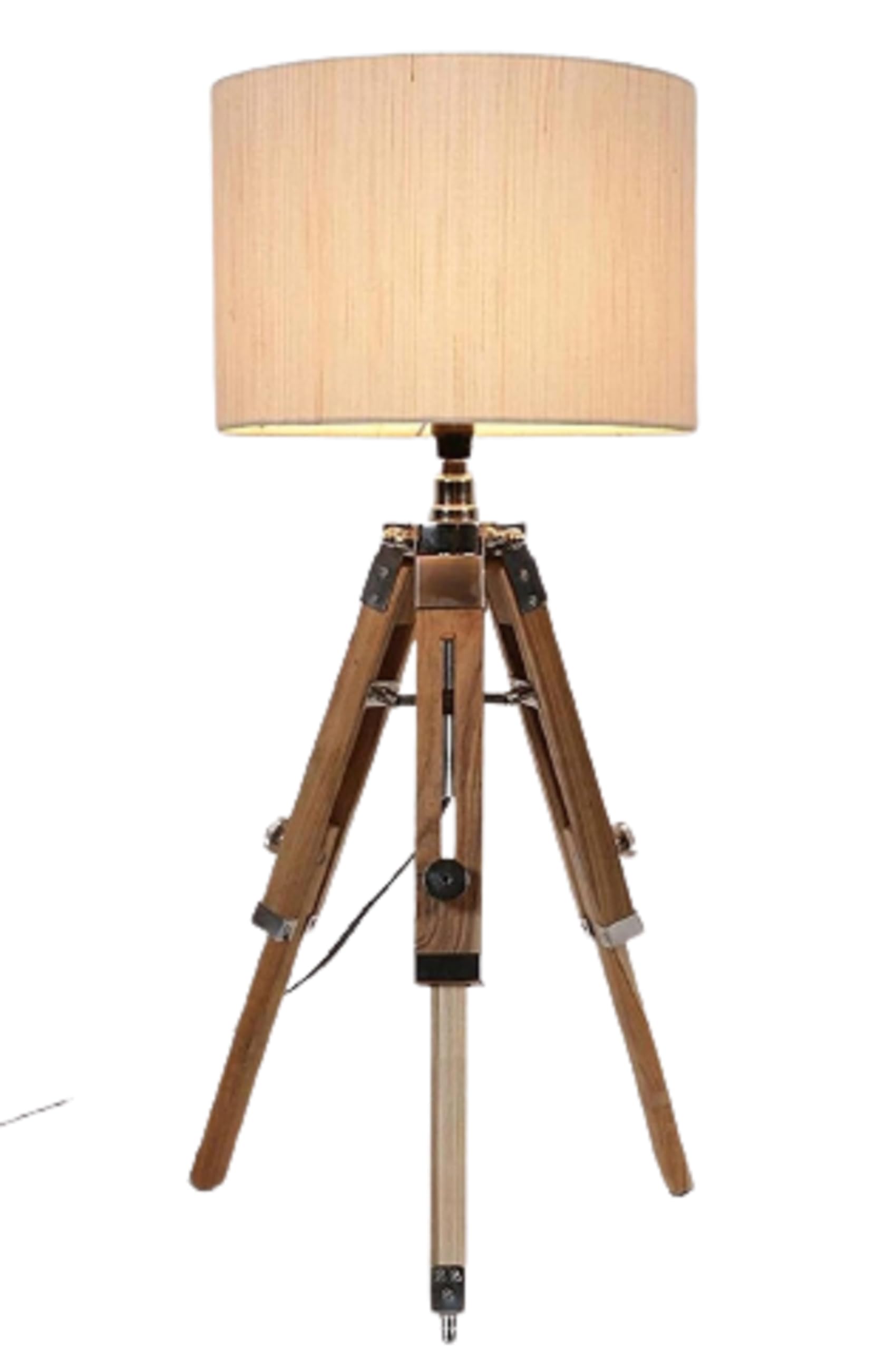 Vintage Table lamp Nautical Shade Lamp Wooden Tripod Desk Lamp Living Room Decorative lamp Tripod Stand Lamp Wooden Table Lamp Christmas