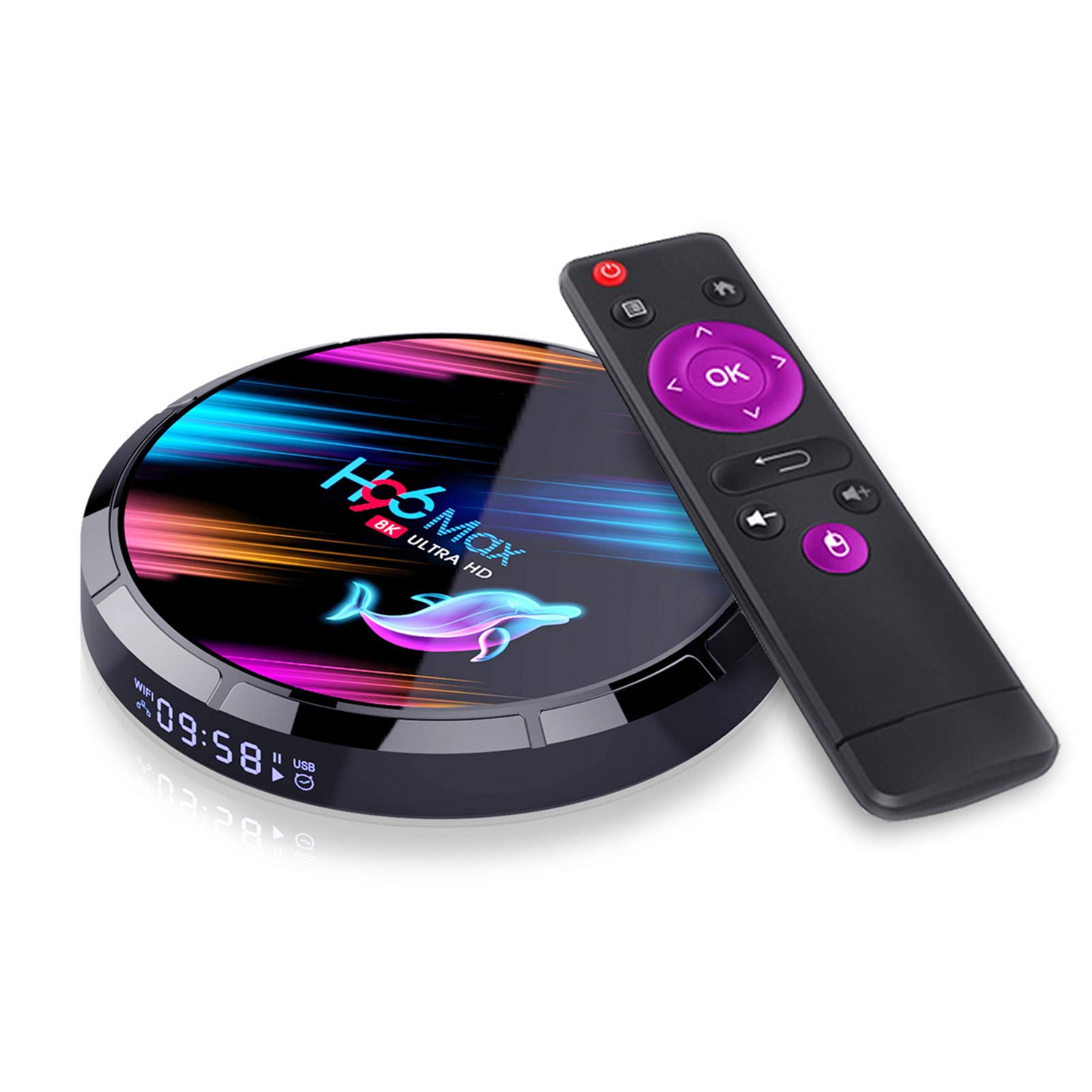 ruimingt H96 MAX X3 Smart TV Box, an-Droid 9.0 S905X3 2.4G/5G Dual Frequency WiFi Network HD Set Top