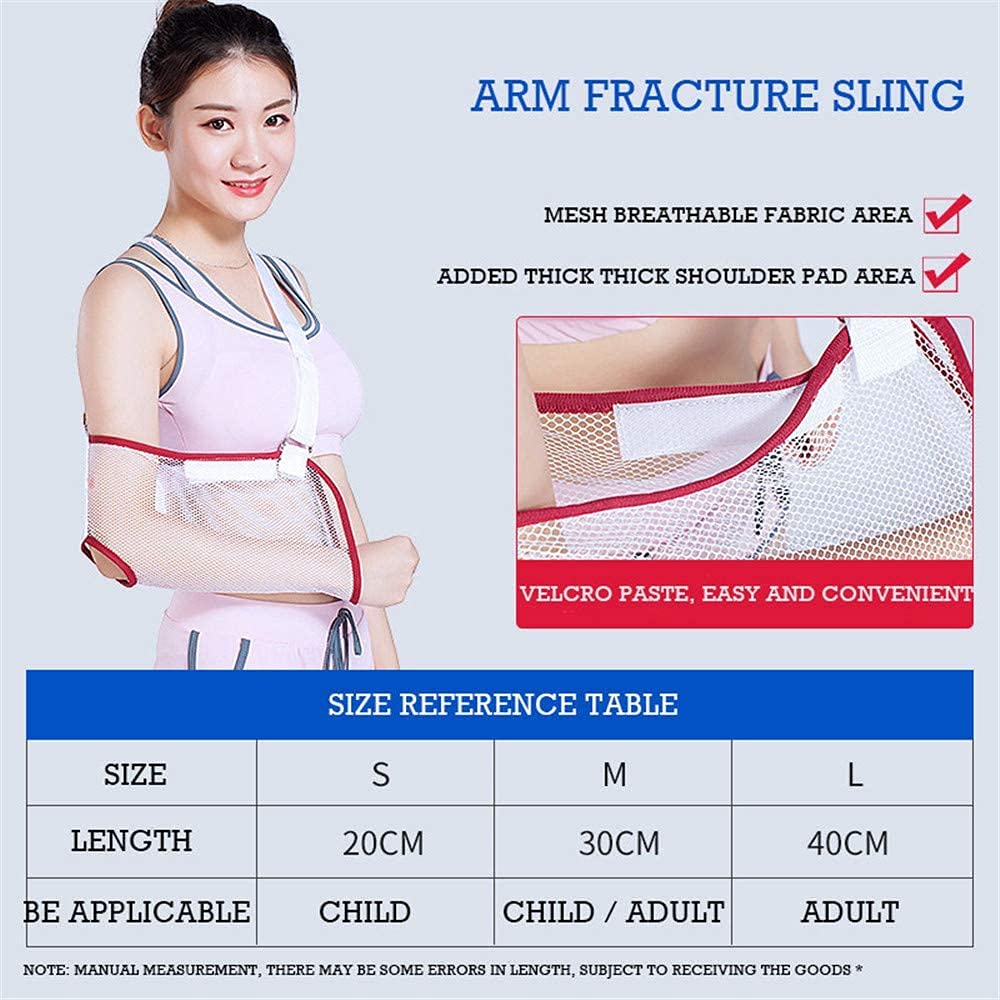 Cabestrillo de brazo para lesiones de hombro Eslingas de brazo para soporte de brazo de muñeca rota Cabestrillo de brazo para adultos Inmovilizador de hombro liviano, correa de soporte de br
