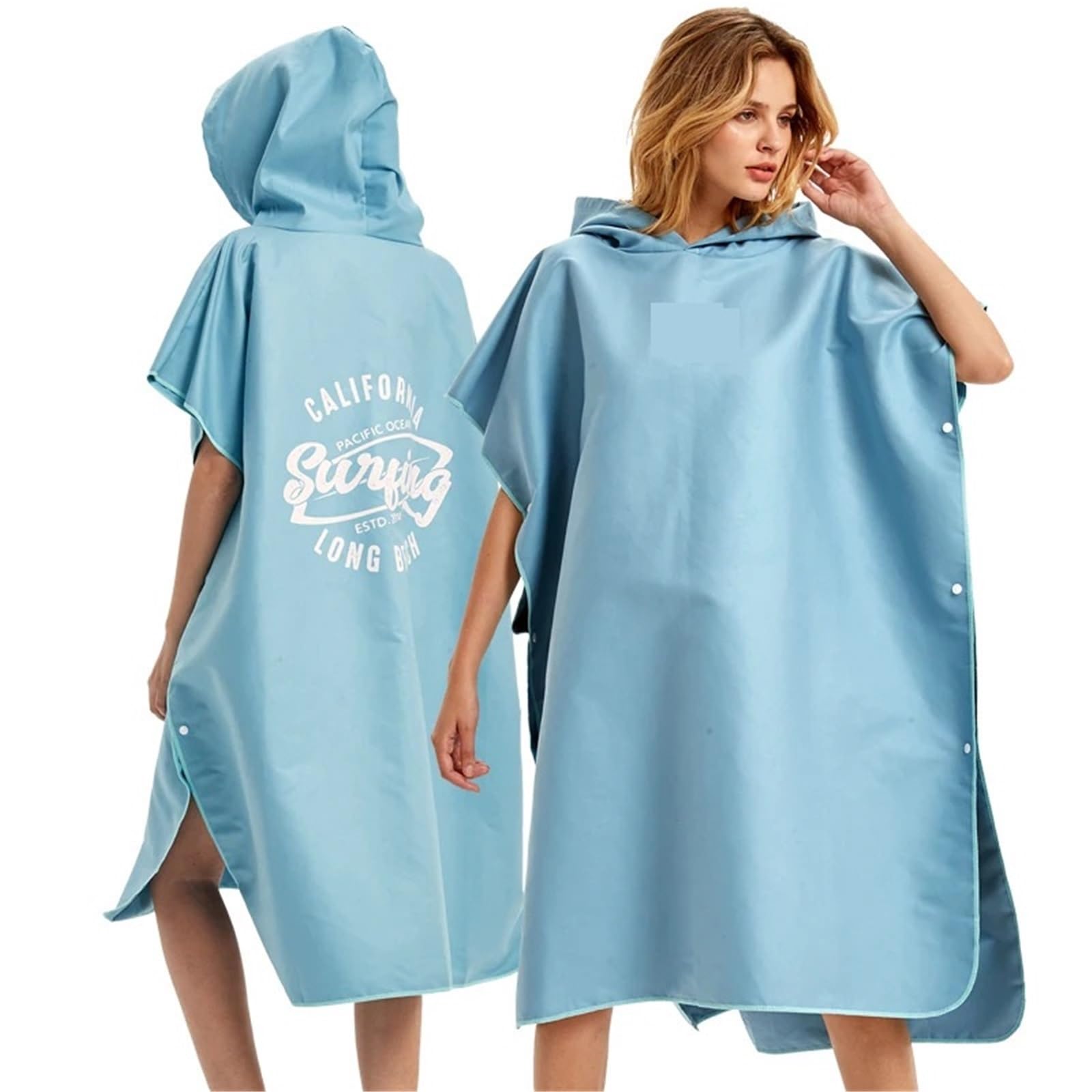 Poncho, asciugamano, muta, accappatoio con cappuccio, for spiaggia e surf, attività acquatiche, for adulti, uomini donne Poncho da Spiaggia(Blue1)