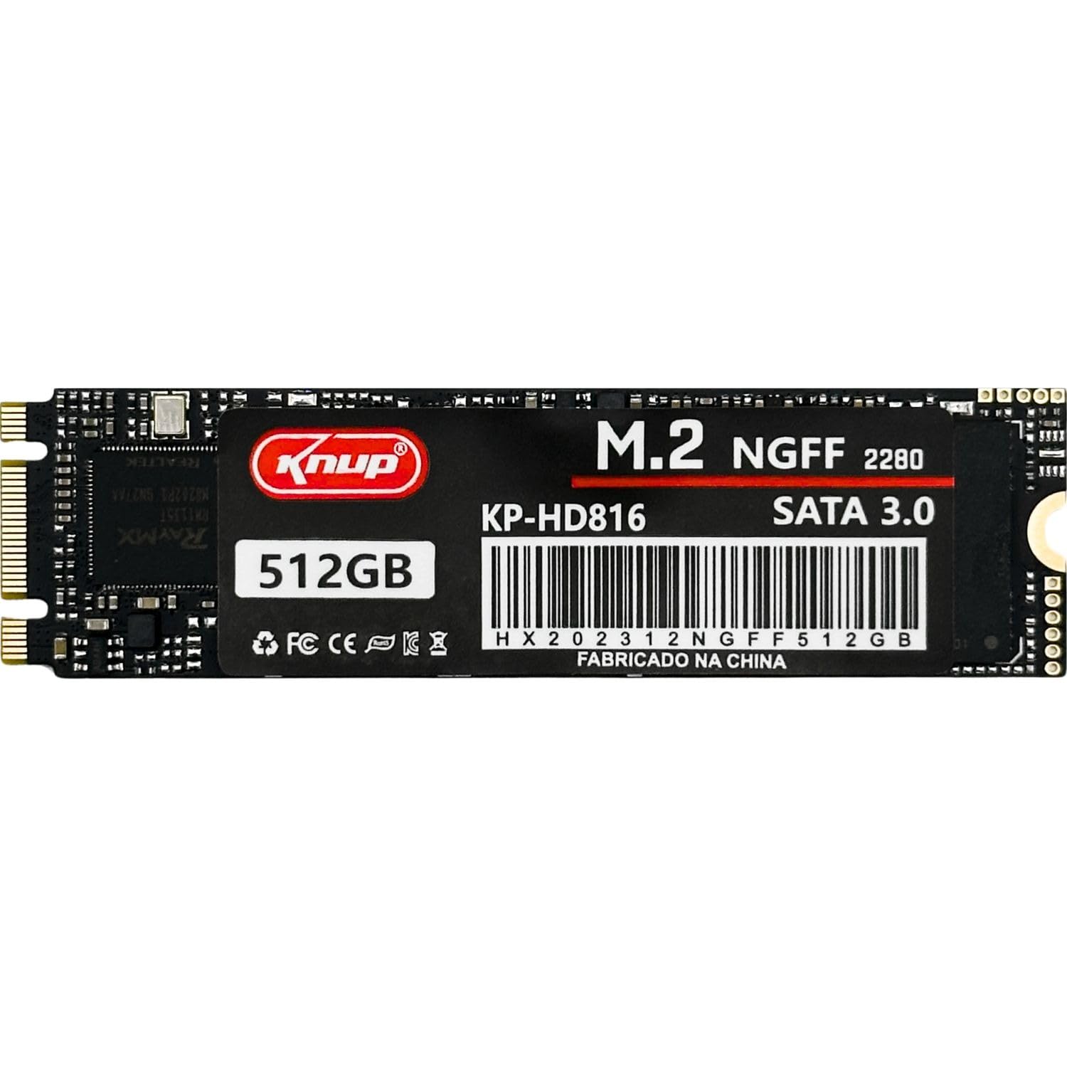SSD Knup 512GB M2 2280 NGFF KP-HD816 Sata 3.0 (Leitura até 550MB
