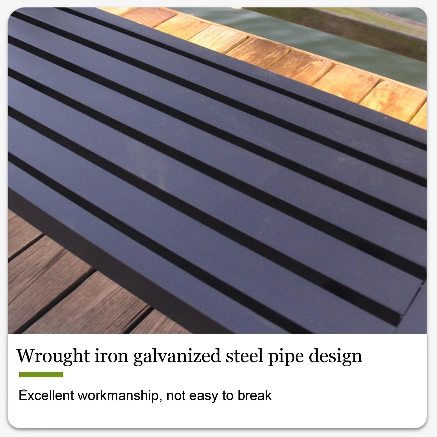 Banco de jardín resistente a la intemperie para 2 personas, 660 libras, construcción de metal, color amarillo, perfecto para patios, patios y par (120 cm)