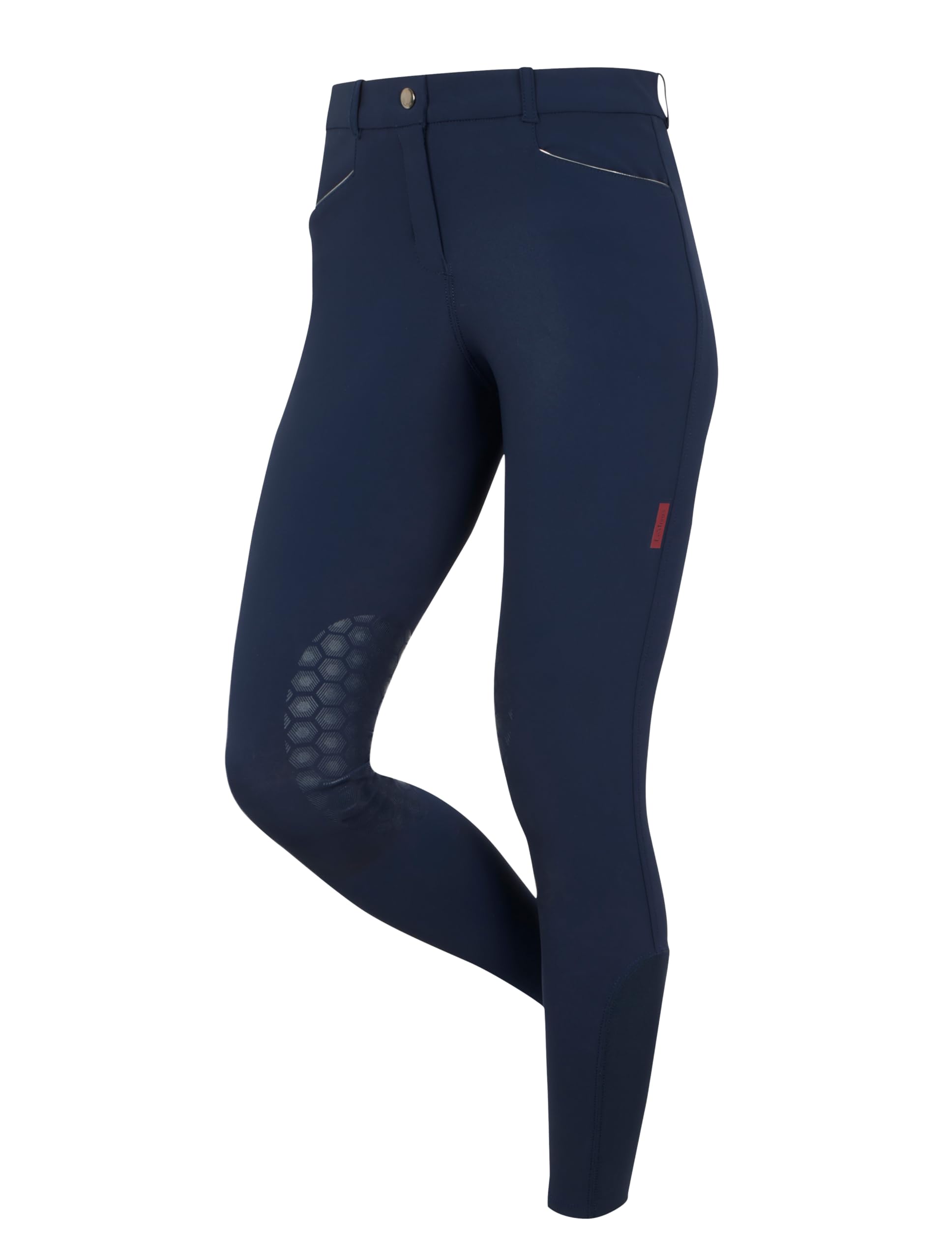 LeMieux Imogen Knee Grip Breeches - Womens Equestrian Horse Riding Breeches - Mid Rise - Navy - UK14
