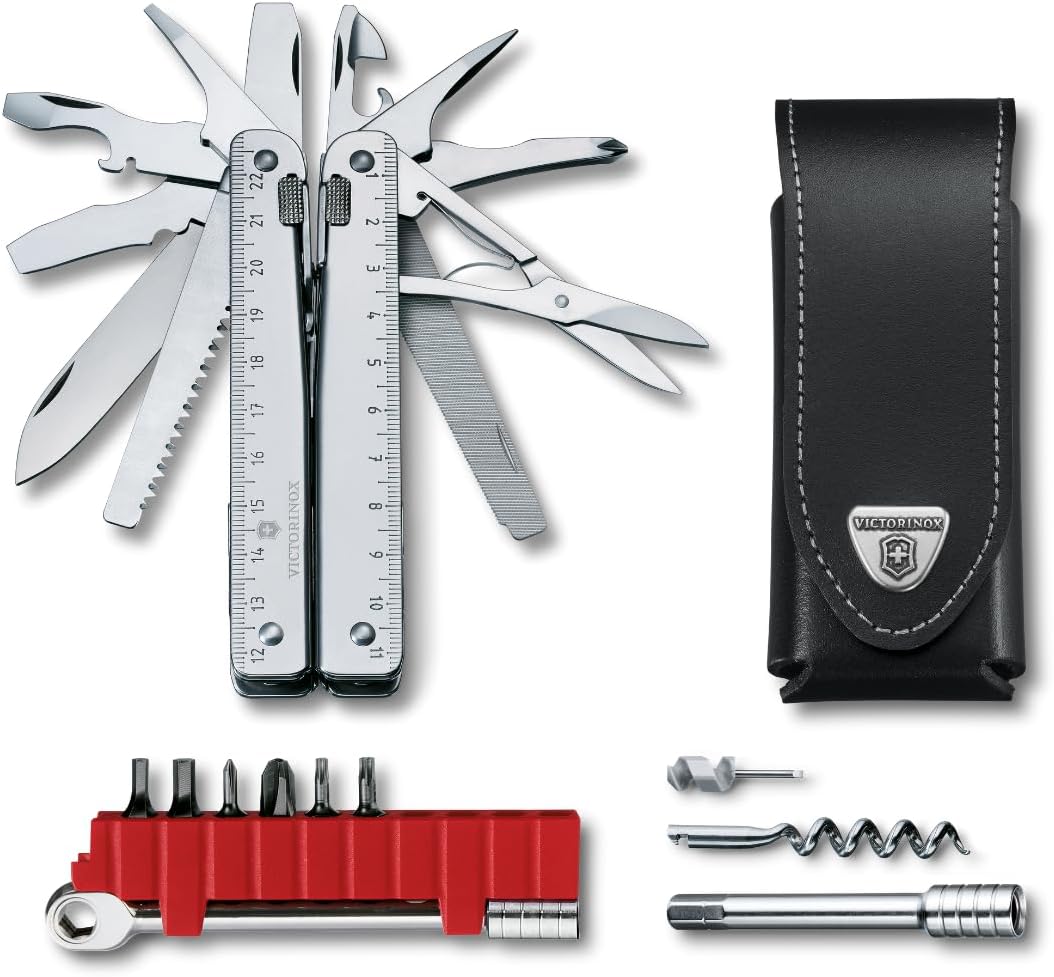 Victorinox SwissTool X Plus Ratchet Multifunction Tool 38 Functions Case Ratchet Silver silver