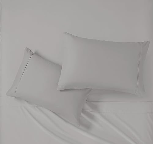 Miniatura 6 de Modern Threads - Sábanas de microfibra suave, incluye sábana encimera, sábana bajera con bolsillos profundos y fundas de almohada, color azul vapor,