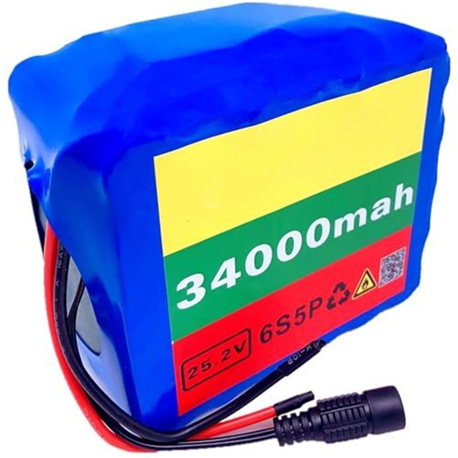 Batería de Litio de 24 V y 34 Ah for Bicicleta eléctrica con Cargador BMS, Ideal for Bicicletas eléctricas, Scooters, sillas de Ruedas y cortacéspedes.
