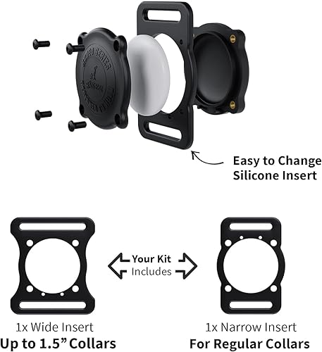 Miniatura 7 de SÄKER - Paquete de 2 soportes impermeables IP68, el soporte para collar de perro más seguro compatible con Apple AirTag, a prueba de polvo,