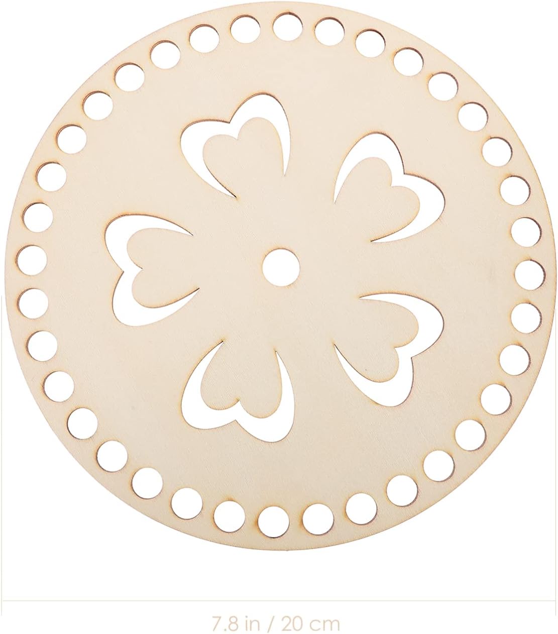 8pcs Crocheting Accessories Wood Bases Bottom for Bag Round Style Cutout Making Blank Shaping Weaving Board Front Basket Wooden Supplies Craft Crochet DIY Knitting