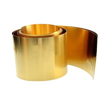 0.05mm x 100mm x 1000mm H62 Brass Metal Thin Sheet Foil Plate Roll