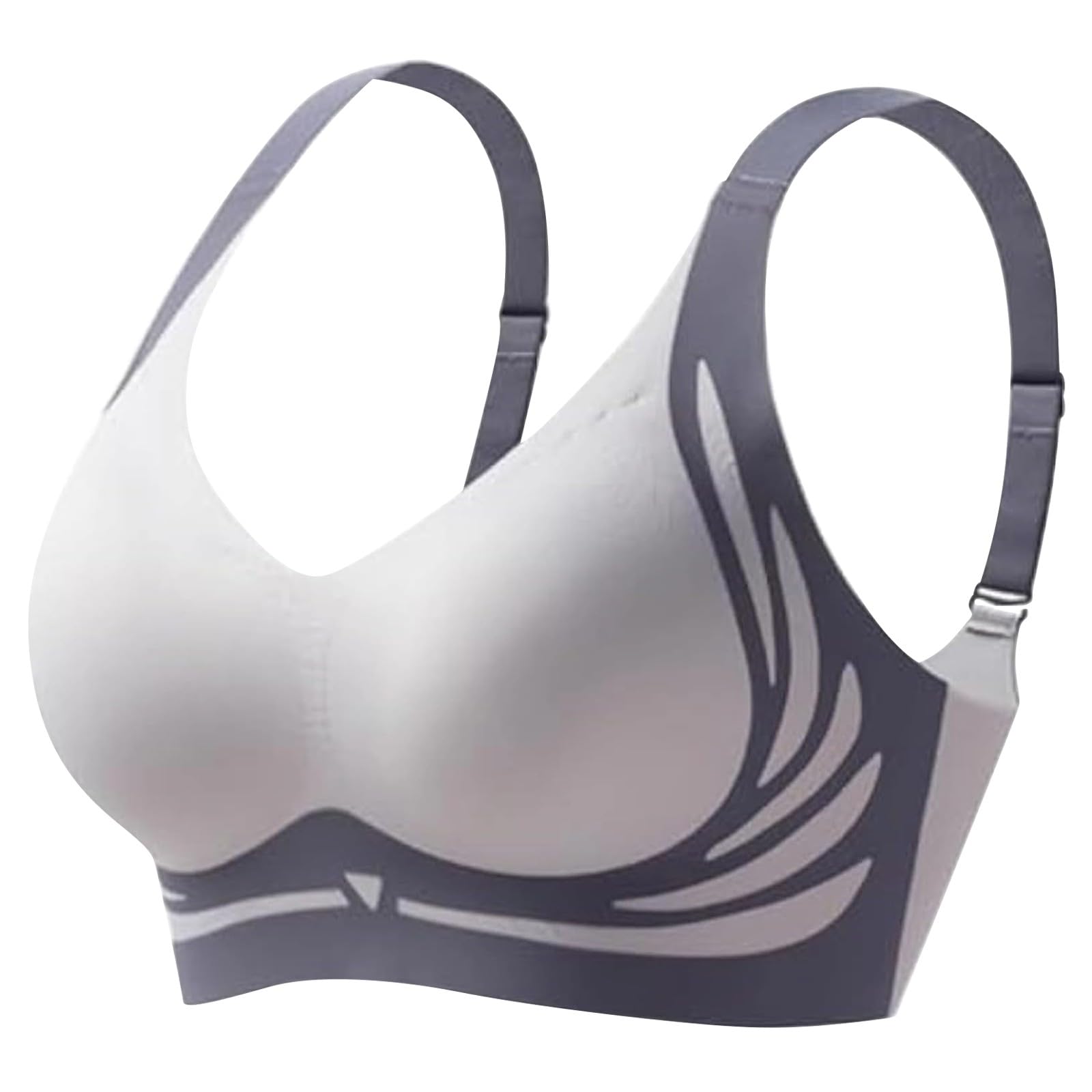 Women's Wireless Push-up Bra,Ladies Lifting Wide Strap Full Coverage Shaping Sports Bras,Sleep Comfortable Lift Full Figure Everyday Lingerie Underwear for Women