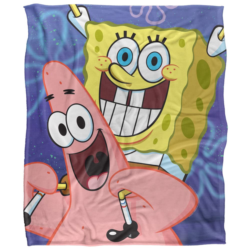 Amazon.com: Spongebob Blanket, 50x60 Spongebob and Patrick Cropped Silky  Touch Super Soft Throw Blanket : Home u0026 Kitchen