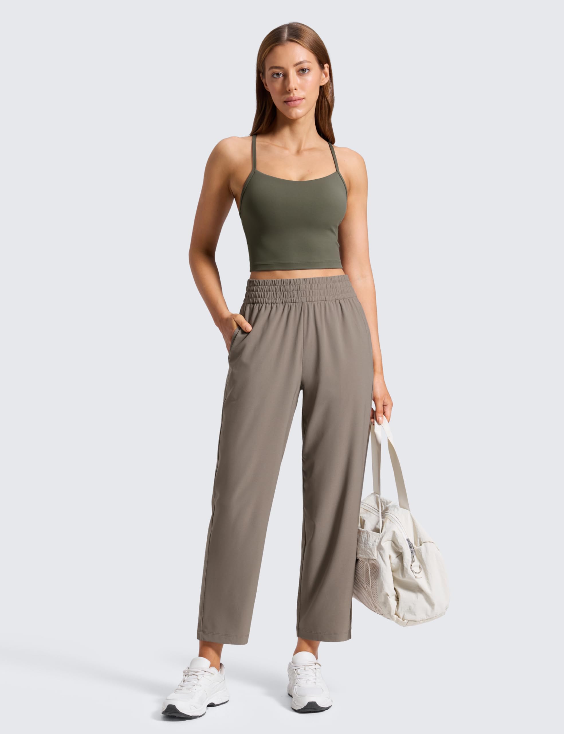 CRZ YOGA Drapey Pantalones Tobillo Afilado 69cm