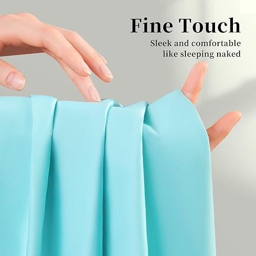 Miniatura 6 de Juego de sábanas de 100% algodón egipcio, tamaño matrimonial, juego de sábanas pesadas de 1000 hilos, muy suaves con sábanas de bolsillo profundo de