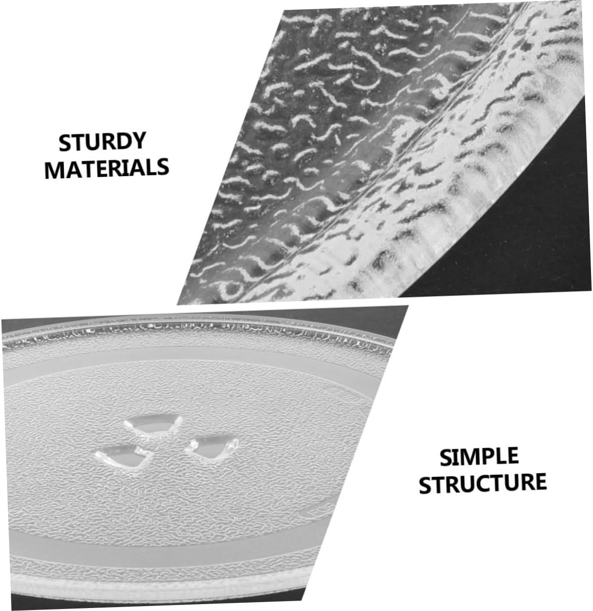Ciieeo Microwave Glass Turntable Tray Plate Diameter Replacement Accessory for Microwave Models Easy Installation for Bottom Enhances Baking Experience