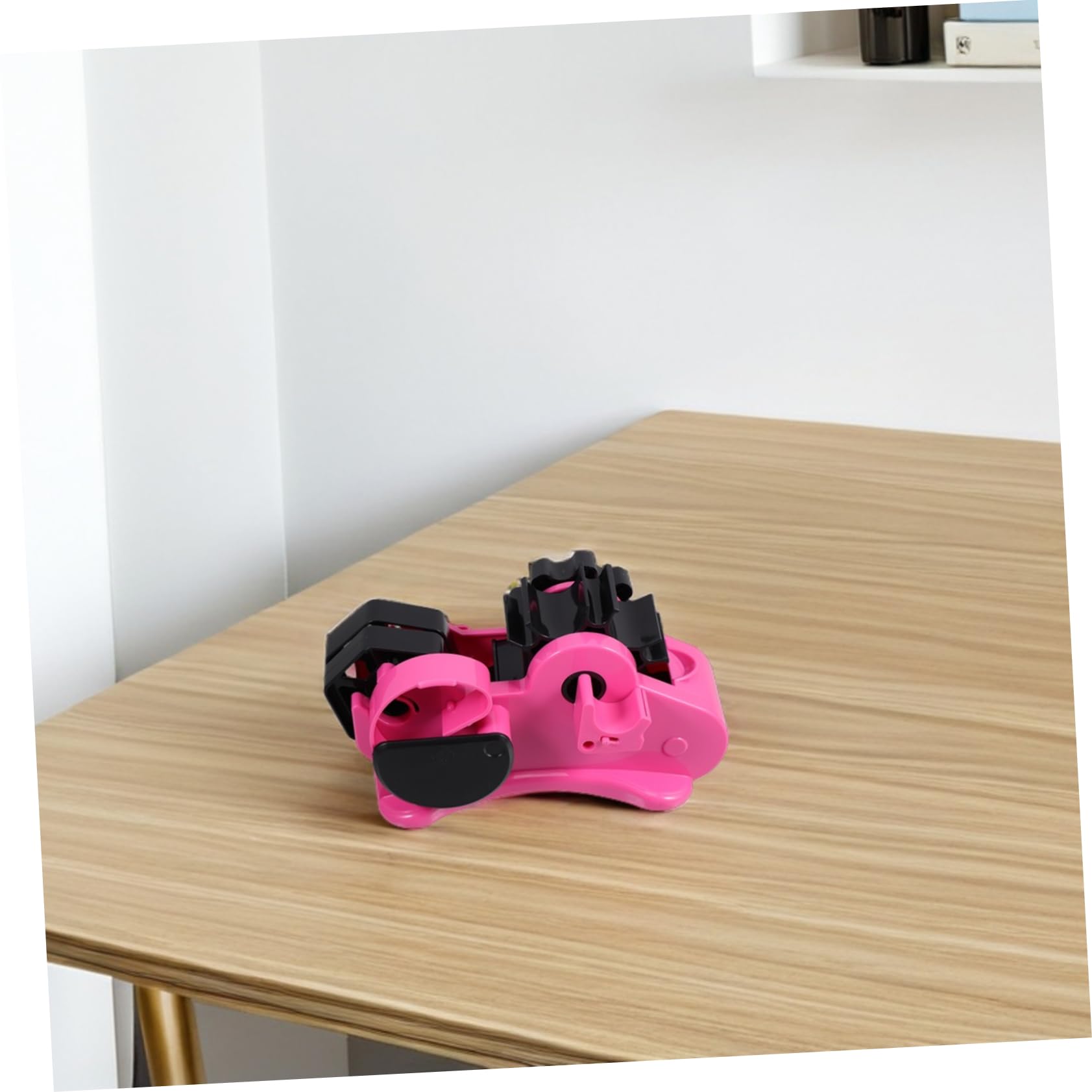 Dispenser Nastro Adesivo Trasparente in Plastica con Cutter | Organizer da Scrivania per Scuola e Ufficio, Uso per Riparazioni e Fascicolazione Documenti, Design Semplice