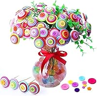 Vista 7 de Aproximadamente 330 botones de resina de varias especificaciones, hechos a mano, botones de costura para manualidades DIY, botones decorativos