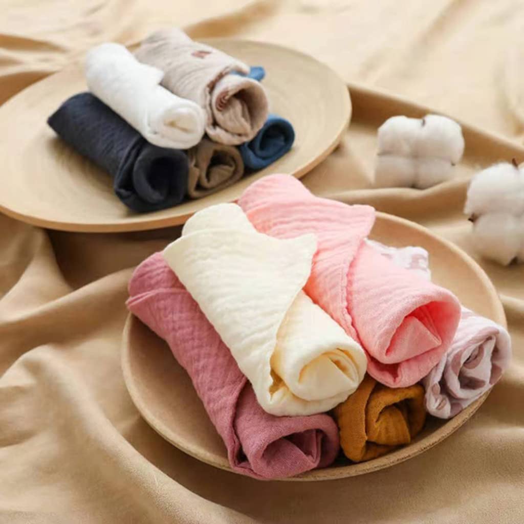 Reyloep Toallitas húmedas para bebés Muslin, 5 Piezas con Toallas cuadradas Muslin 23x23cm / 9.06 "x9.06 toallitas de algodón para bebés súper Suaves