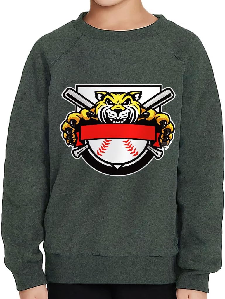 Baseball Design Toddler Raglan Sweatshirt - Gift for Boys - Baseball Lovers Items
