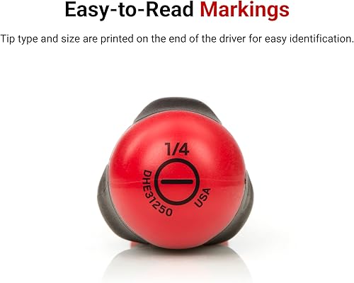 Miniatura 5 de TEKTON Destornillador largo ranurado de alto par de 14 pulgadas  DHE34250  Fabricado en Estados Unidos