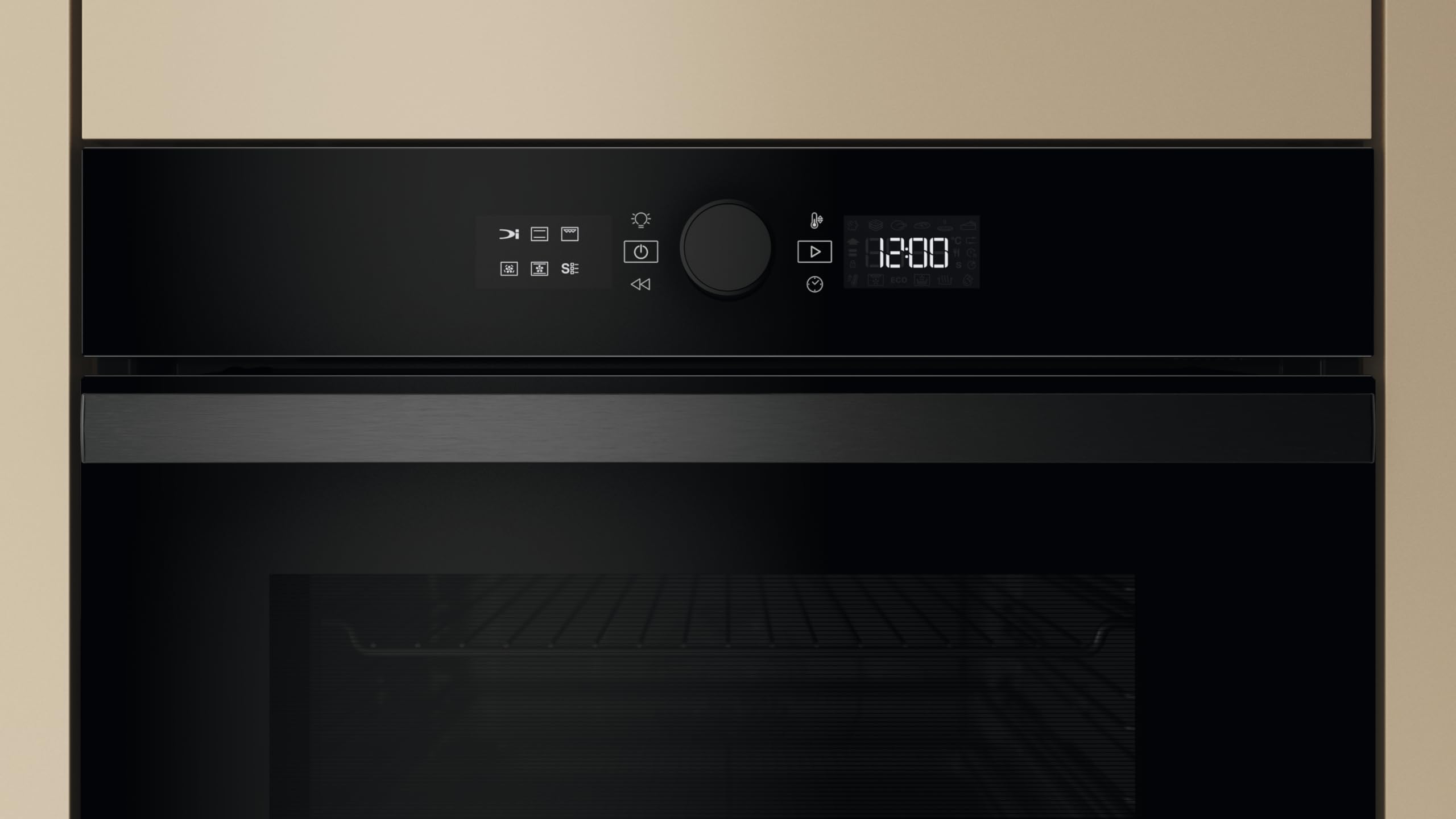 Bauknecht BBI4S8HM1SK Einbau-Backofen 60 cm 73 l Heißluftbackofen AirFry PowerHeißluft 310 °C Pizzafunktion Schwarzglas